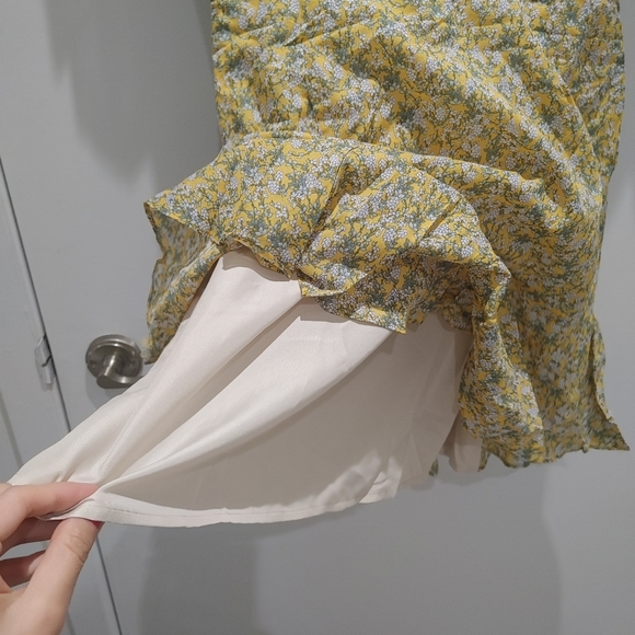 NWT BB Dakota by Steve Madden Big Flirt Energy Floral Faux Wrap Mini Dress, Sz S - Picture 10 of 12